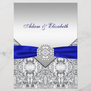 Faire Argent Et Invitations De Mariage Bleu Royal