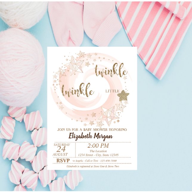 Faire briller la carte d'invitation de Baby Shower (Créateur téléchargé)