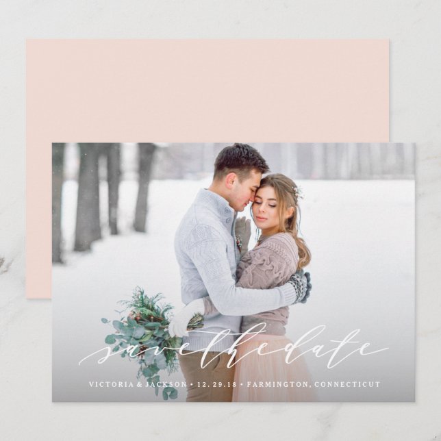 Faire Calligraphie Annonce Photo de Faire-Part de  (Devant / Derrière)