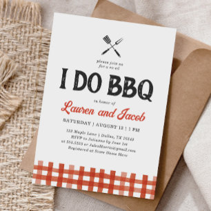 Faire carte de BBQ Invitation de Fête de Mariage d