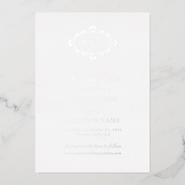Faire carte de mariage à feuille d'argent véritabl (Recto)