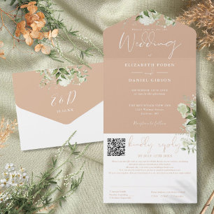 Faire carte de mariage avec code QR monogramme de
