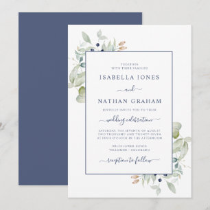 Faire carte de mariage botanique à l'aquarelle dan