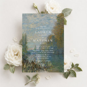 Faire carte de mariage de paysage fluvial