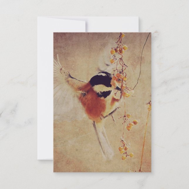 Faire carte de mariage d'oiseau à la date réservée (Devant)