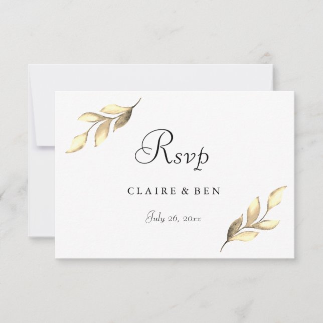 Faire carte de réponse moderne pour mariage avec f (Devant)