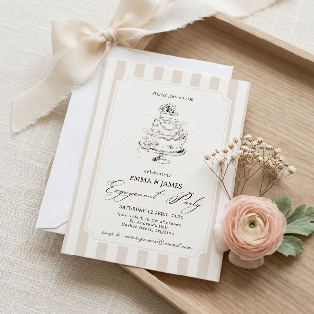 Faire carte d'invitation de fiançailles avec des r (Créateur téléchargé)