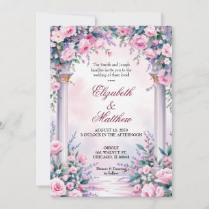 Faire carte d'invitation de mariage à colonne de r