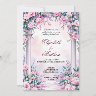 Faire carte d'invitation de mariage à colonne de r