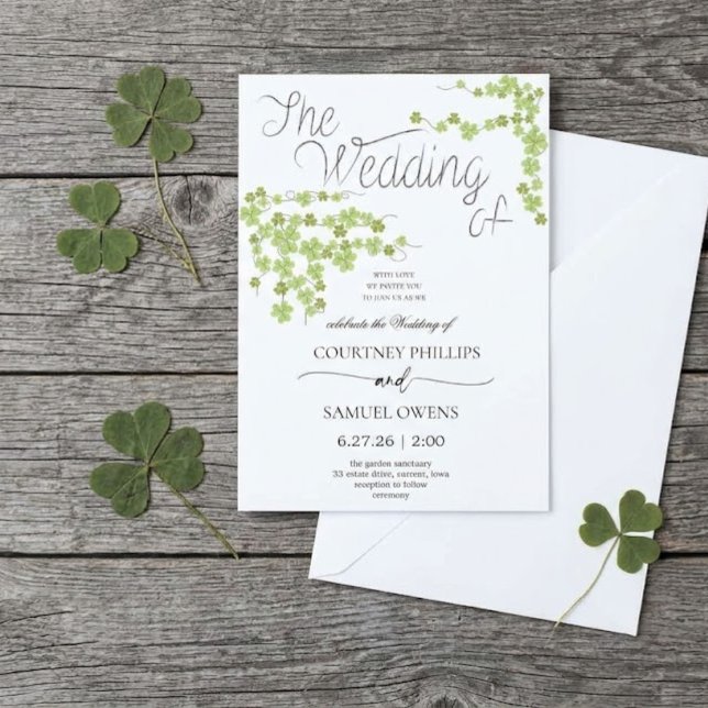 Faire carte d'invitation de mariage à la chanceuse (Créateur téléchargé)
