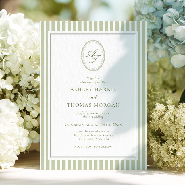 Faire carte d'invitation de mariage au monogramme  (Créateur téléchargé)