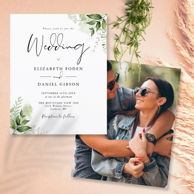 Faire carte d'invitation de mariage avec des feuil (Créateur téléchargé)