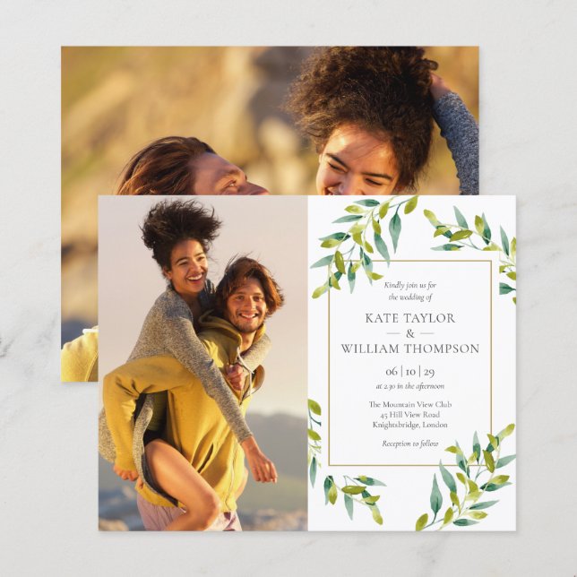 Faire carte d'invitation de mariage avec des photo (Devant / Derrière)