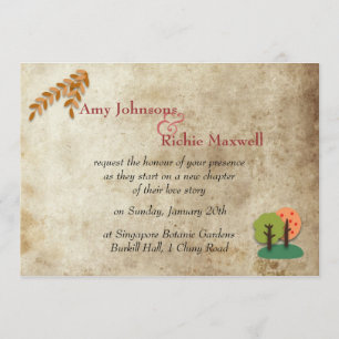 Faire carte d'invitation de mariage de château de 