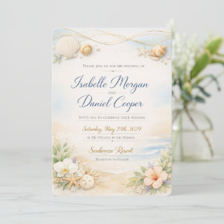 Faire carte d'invitation de mariage Floral orange