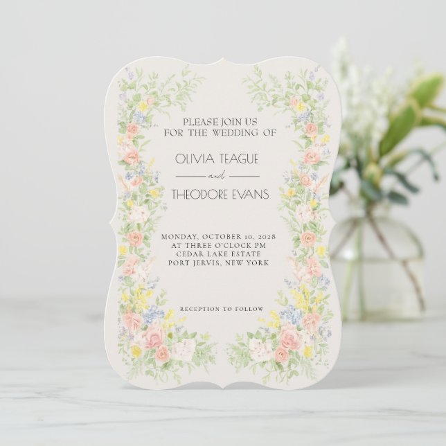 Faire Cartes d'Invitation de Mariage de Jardin Rég (Debout devant)
