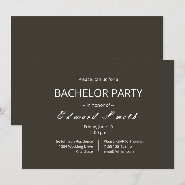 Faire Cartes d'Invitation de Mariage pour Enterrem (Devant / Derrière)