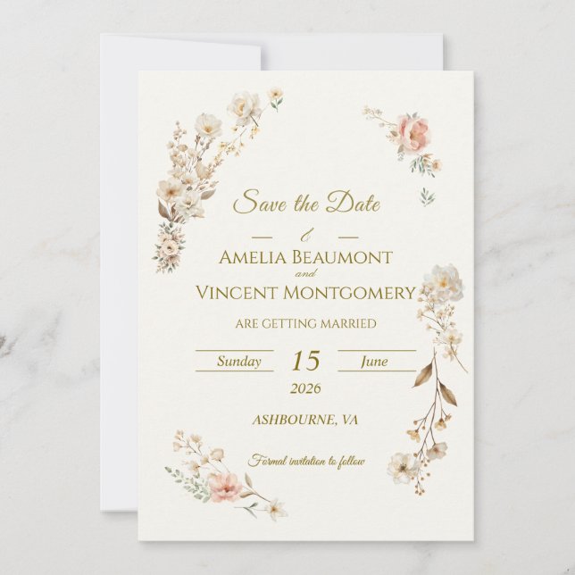 Faire Carton d'Invitation Botanique pour Sauvegard (Devant)