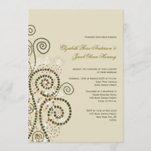 Faire Classe Boho Invitation de Mariage aux Spiral