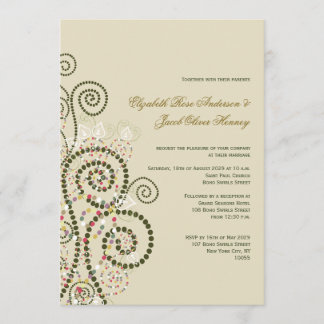 Faire Classe Boho Invitation de Mariage aux Spiral
