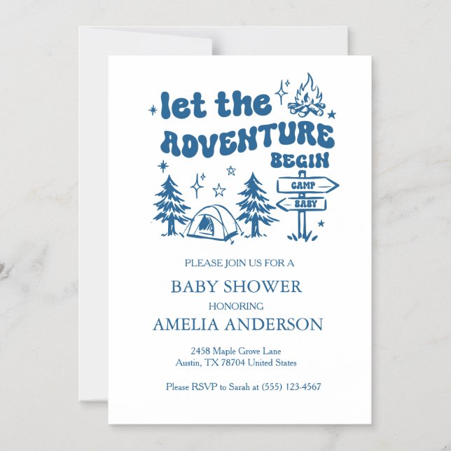 faire commencer l'aventure invitations pour baby s (Recto)