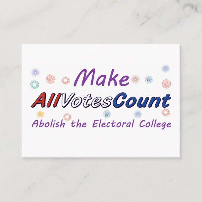 Faire Compter Tous Les Votes, cartes d'insertion c (Devant)