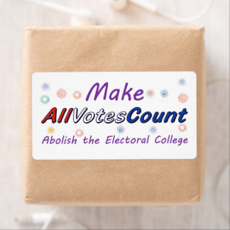 Faire Compter Tous Les Votes, étiquettes d'expédit