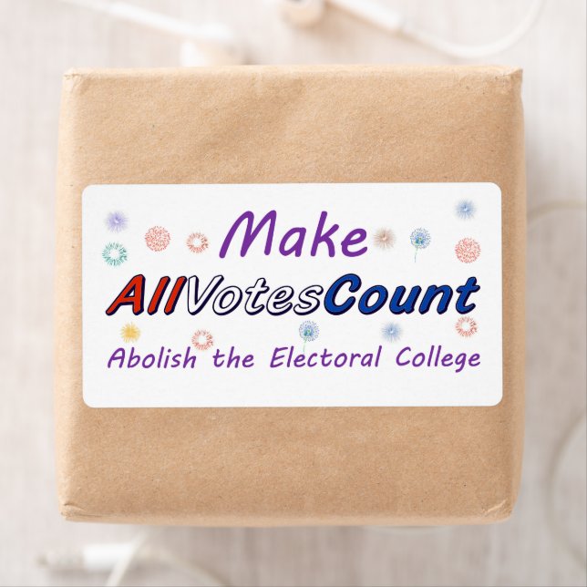 Faire Compter Tous Les Votes, étiquettes d'expédit (En situation)