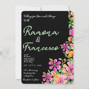 Faire Confiance à Vous Invitation de Mariage Flora