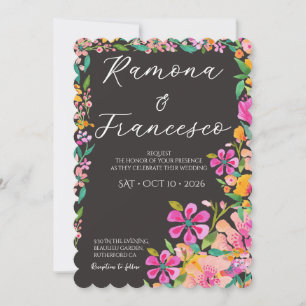 Faire Confiance à Vous Invitation de Mariage Flora