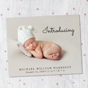 Faire connaissance avec l'annonce de naissance pho