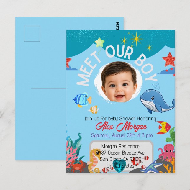 Faire Connaissance avec Notre Garçon Invitation à  (Devant / Derrière)