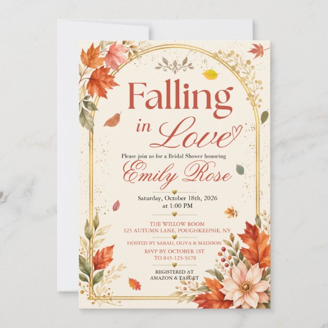 Faire Connaissance Invitation de Baby Shower Flora (Devant)