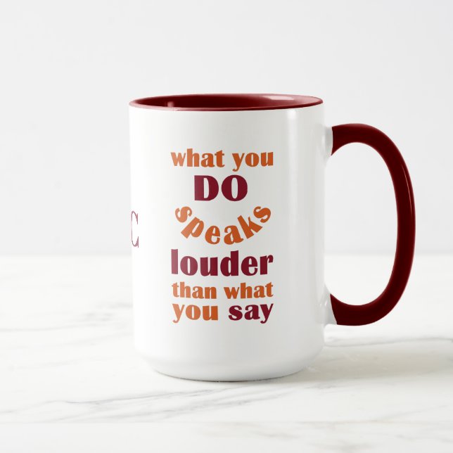 Faire contre dire des tasses monogrammes personnal (Droite)
