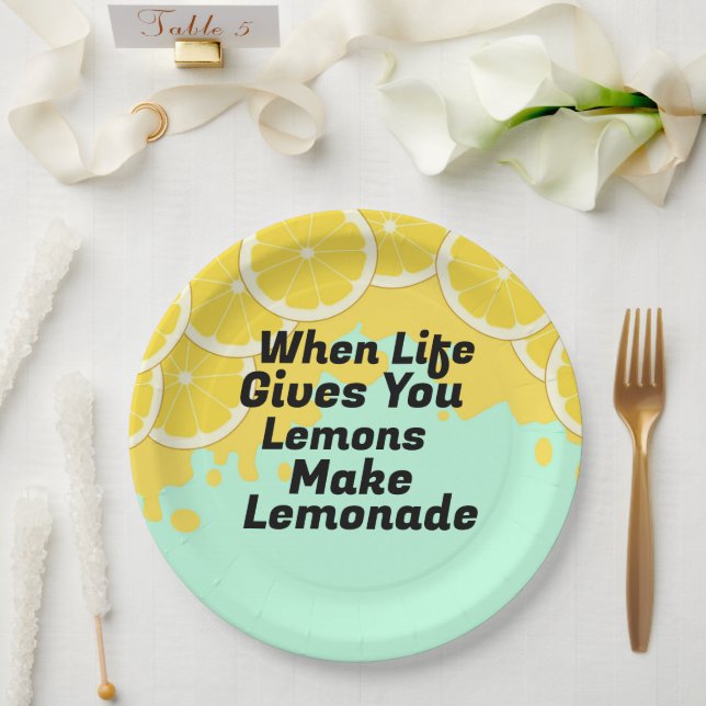 Faire de la limonade assiette en carton (Mariage)