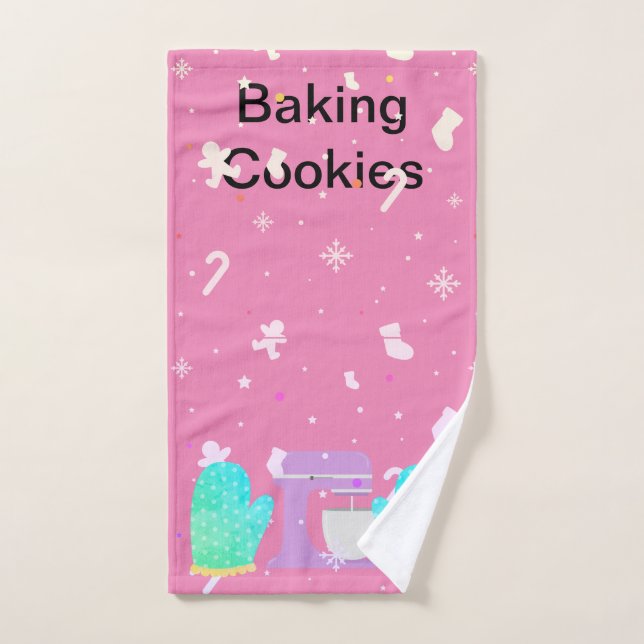 Faire des biscuits de Noël (Serviette à main)