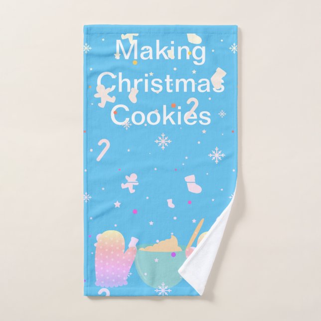 Faire des cookies de Noël (Serviette à main)