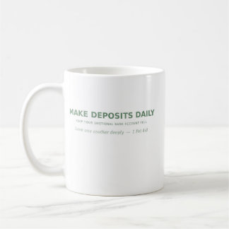 Faire des dépôts quotidiens - Mug Compte bancaire 