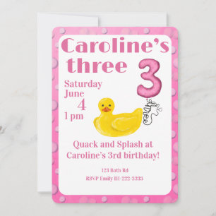 Faire des éclaboussures Invitation d'anniversaire 