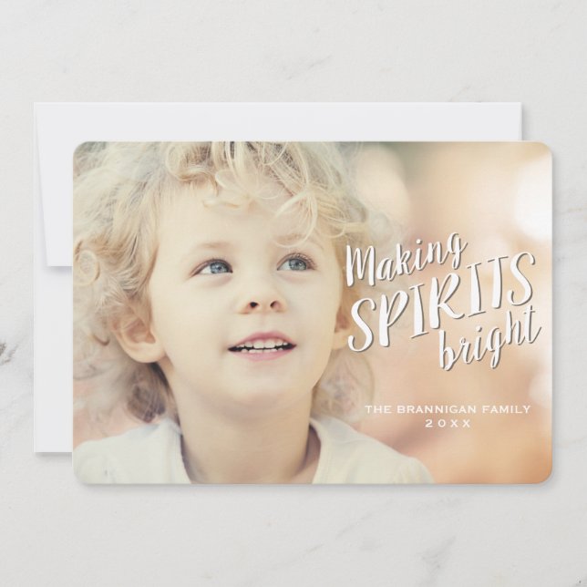 Faire des esprits un Carte photo de vacances brill (Devant)