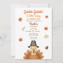 Faire dodo petite dinde Invitation d'anniversaire