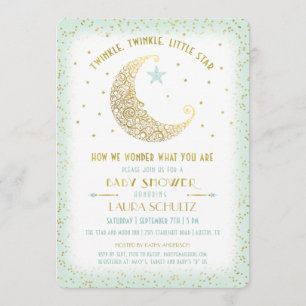 Faire dodo petite étoile Invitation à une baby sho