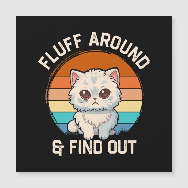 Faire du Fluff et Découvrir Drôle Chat Rétro (Devant)
