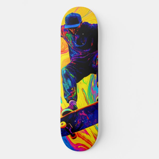 Faire du skateboard à travers les couleurs (Recto)