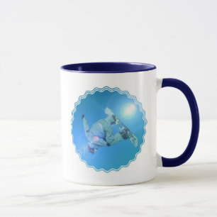 Faire du surf des neiges la tasse de café d'image