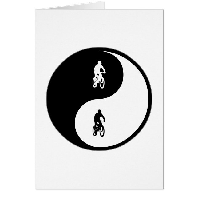 Faire du vélo de montagne de Yin Yang (Devant)