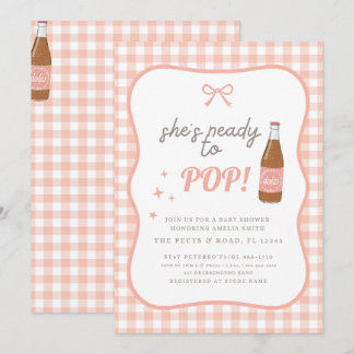 Faire éclater la fille au soda Invitation pour Bab