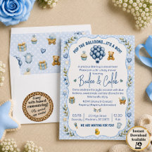 Faire éclater les ballons Invitation à la Baby Sho