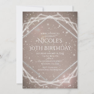 Faire Étincelle Invitations Géométriques Moderne G