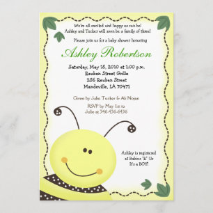 Faire être abeille Invitation à la Baby Shower Bum